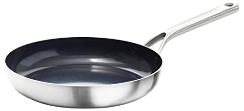 OXO Mira Tri-Ply Stainless Steel PFAS-Free Nonstick, 10 Frying Pan Skillet, Induction, Multi Clad, Dishwasher and Metal Utensil Safe