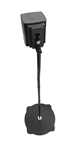 Image of MYL 2 Different Fixed Height Satellite Speaker Stand for Home Theatre Speakers 2.1; 5.1 and 7.1 and Slide Connector for All Kind of Bose Speakers - Pack of 2 Stands (1Pairs) (BS-11) (Black)