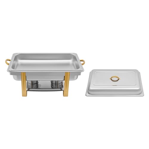 TFIANYNI Edelstahl Warmhaltebehälter Rechteckig Speisewärmer Mit Deckel 9L, Kraftstoffhalter Tray, Buffetwärmer Set, Abnehmbaren Und Stapelbaren, Einstellbare Wärme – Bild 6