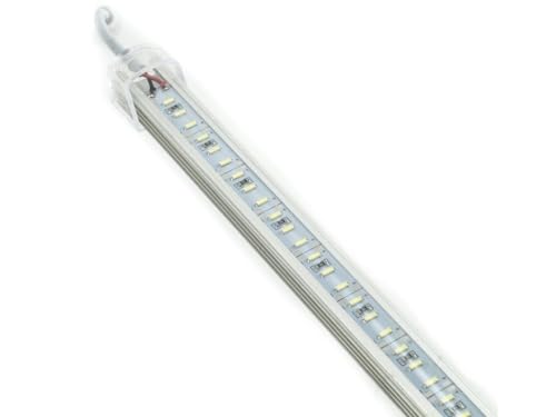 Striscia 144 LED barra luminosa rigida profilo in alluminio 1 mt 12V sottopensile cucina copertura trasparente luce bianco freddo caldo naturale (Luce naturale)