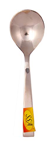 Shiv Shakti Arts Pure Bronze Kansa Serving Spoon for Serving Food, Tableware(Big, Length - 20.5 cm) - 1 Piece