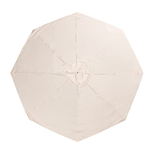 Sombrilla de recambio beige de 300cm y 8 varas para mesa de jardín exterior