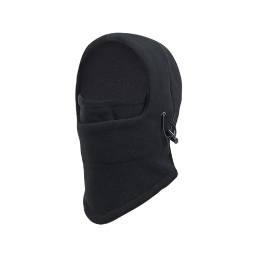 Kids Ski Cycling Face Mask Winter Outdoor Fleece Balaclava Windproof Face Cover Balaclava Hat for Boys Girls Black