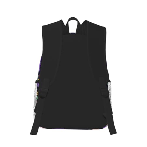 Casual Daypack Big Capacity Anti-Theft Multipurpose Shoulder Bag for Outdoors Bicycle, Halloween Trippy Eyes Cat Weedleaf Flower Bags, Travel Hiking Daypack Lightweight Waterproof3