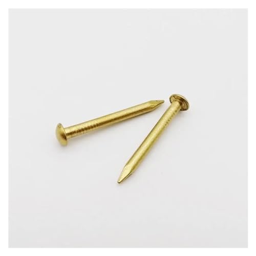 100pcs Clavos pequeños de cabeza redonda de latón puro 1.2x10 mm para bisagras de muebles y cajas miniatura 4