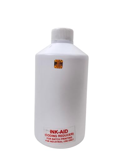 Image of SMART PACK Ink-AID for Coding Reducer of Batch Printing | Use Only Industrial Side | Solvent for Coding Machine Ink | Batch Printer Ink thinner | Batch Coding Ink Solution | Pack of 1
