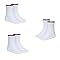 Kit 03 Pares Meias Infantil Menina Dia-a-Dia Volta as Aulas Liso Algodao Confortavel e Resistente Dallf (BR, Alfa, Único, Regular, 22/25, Branco)
