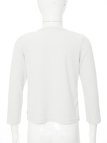 Girls' Cardigans Sweater School Uniforms Ribbed Button Solid Long Sleeve Outwear Tops4