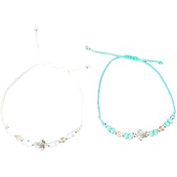 Pulseras De Mejores Amiga DAIKICHI HOME GADGETS Pulsera Amistad Tortugas - Pulsera Mejores Amigas - Pulsera Tortugas Amistad Pack de 2 - Pulsera Mejores Amigos - Mejor Amiga Pulsera Amistad