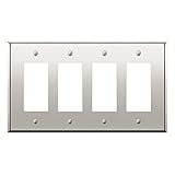 LIDER LMWP-34M-PC - Placa decorativa de pared de metal para interruptor o receptáculo, acero
