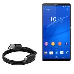BoxWave Cable Compatible with Sony Xperia Z4 Ultra - DirectSync Cable, Durable Charge and Sync