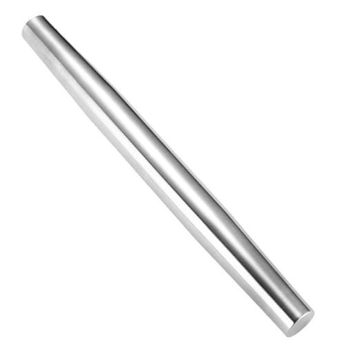 Nudelholz Edelstahl, Metall Teigroller 32cm, Anti-Rost Nudelholz Backzubehör für Fondant, Pizza, Kuchen, Nudelteig und Mürbeteig