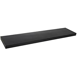 Estanteria Pared Negra HERSIG - Estanteria Madera | Estanteria Flotante - Balda Flotante - Color Negro - 100 x 23,5 x 3,8 cm