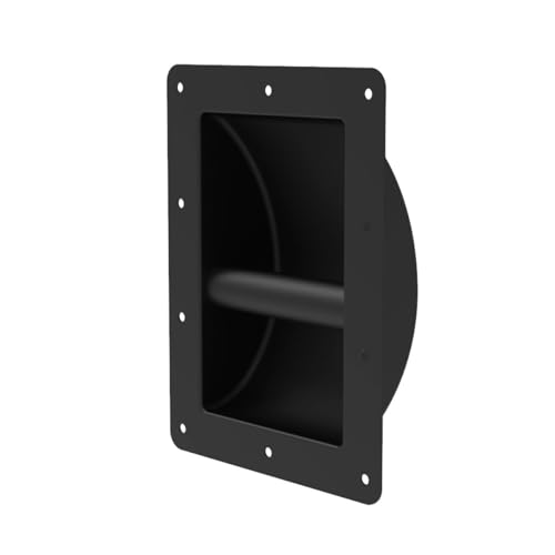 Image of PENN ELCOM Recessed Steel Bar Speaker Cabinet Handle (27.3 * 16.2 * 27.3) High-Strength - Precision Drill Holes - Ideal for Upgrading or Replacing Damaged Handles on Large Boxes | Black