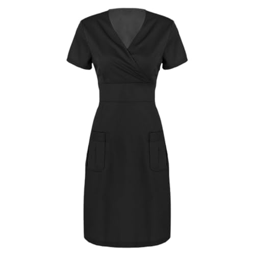 Robe longue d'été de qualité supérieure col en V coupe impeccable - 3