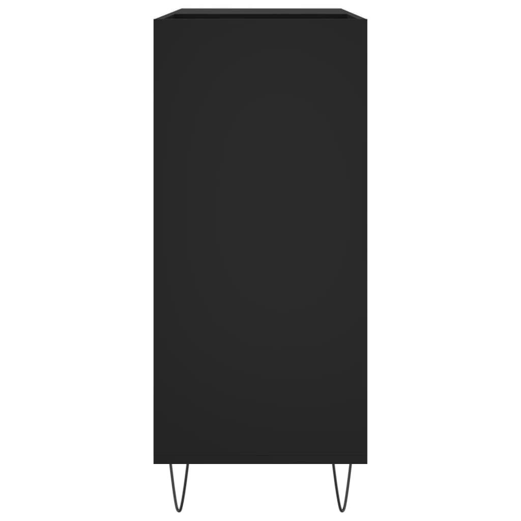 Mobile Porta Dischi Nero 84,5x38x89 cm in Legno Multistrato-Supporto per Giradischi,Supporto per Giradischi in Legno,Supporto per Giradischi con Spazio di archiviazione