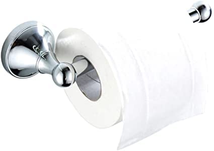 Biutimarden Moderno soporte para rollo de papel higiénico de latón dispensador de papel higiénico para baño montado en la pared (cromo pulido) Cover