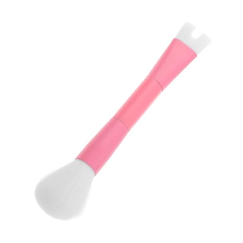 PartyKindom U Shaped Dual Ended Makeup Brush for Nose Contouring Liquid Foundation Powder Application Pink Multifunctional Tool for Enhanced Facial Features Comfortable Grip