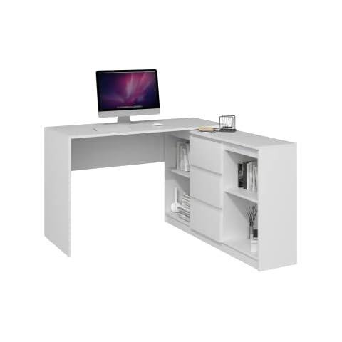 ADGO Plus 2D3S Computertisch Eckschreibtisch Schreibtischset Plus Kommode Cover
