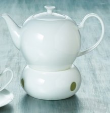 CHA CULT - Teekanne mit Stövchen Sophie (1.3L) Fine Bone China