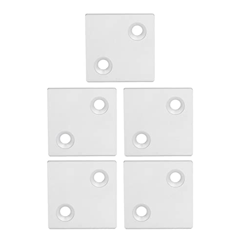 5Pcs Aluminum Profiles End Cover 8080 Double Slot Ends Caps for 3D Printer CNC Router (Silver)