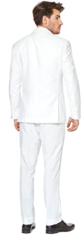 OppoSuits Solid Color Party Suits for Men - White