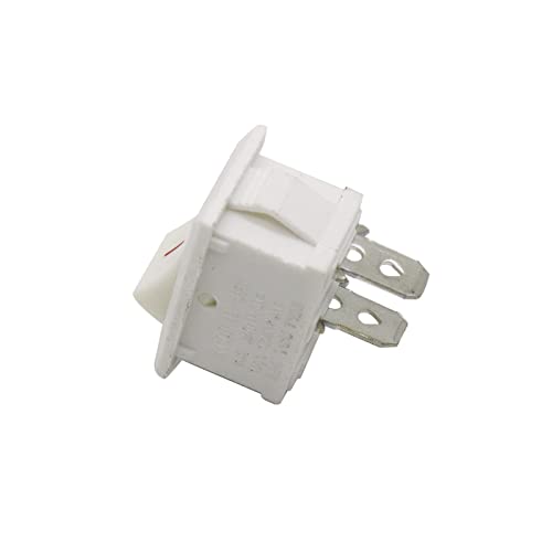 Image of Electronic spices Small Mini Boat Snap-in 2-Pin Plastic On /Off Rocker Switch Button (100psc) (WHITE)