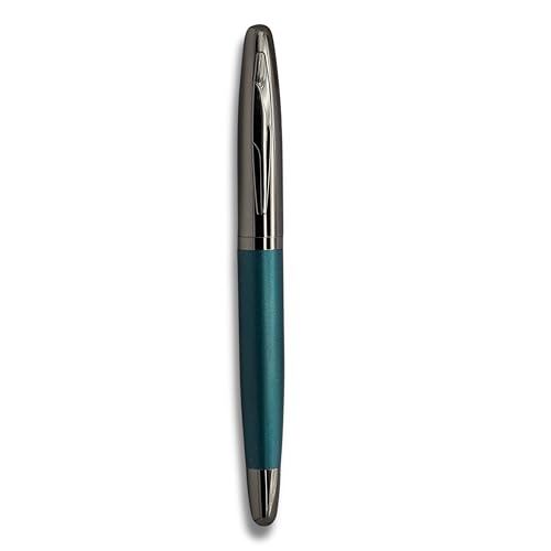 Image of Venti Gun Metal Roller Ball Pen| Green Body Color | Ink Color - Black | Novel Gifts For Professionals | Premium Pens For Personal & Professional Use | Return Gift | (871-Green, Rollerball Pen)