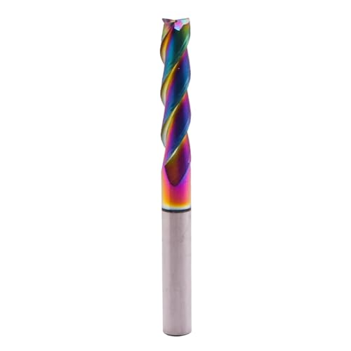 Image of 3 /8 inch 3 Flute Solid Carbide Long End Mill, 4 inch Overall Length, DLC Coated | 37 Helix, 3 /8 inch Cutting Dia, 3 /8 inch Shank Dia, 1-3 /4 inch Length of Cut, for Milling Aluminum and Copper, Square End