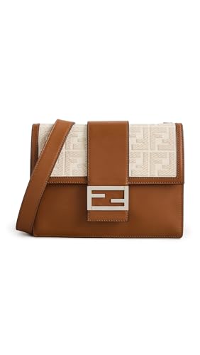 Fendi Zucca Canvas & Leather Shoulder Bag