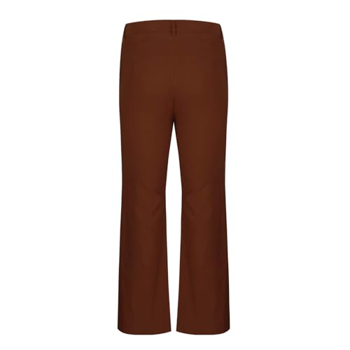 Mens 70s Flare Bell Bottom Pants Regular Fit Stretch Disco Bootcut Work Dress Pants Fashion Trouser with Pockets4