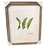 SIXTREES 16X20 Mats to 11X14 Picture Frame, Distressed Barnwood Rustic Design, Pre-Attached Mounting Hooks, Art Gallery Cream Matting (Black, 11X14 Mats to 8X10)
