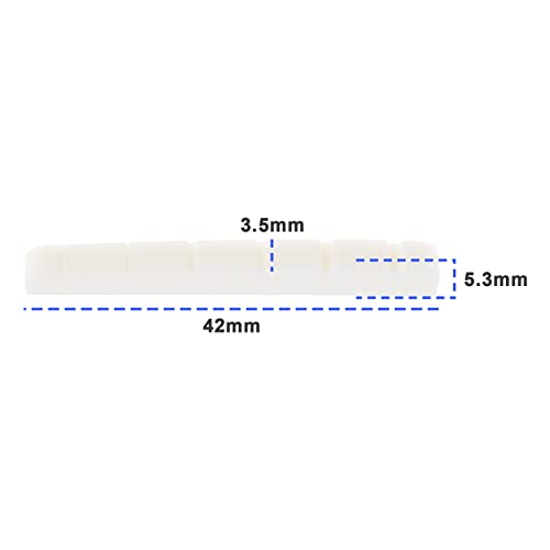 EMSea Guitar Bone Nuts Compatible with Stratocaster Compatible with Telecaster And Other Electric Guitars Guitar Slotted Bone Nut 42 x3.5 x 5.3mm - Image 3