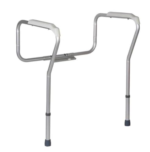 Riuuyyi トイレ手すり、 バスルームアシストバー、 調整可能 トイレスタンド、 防錆合金 滑り止め 120KGをサポート ツール不要のクイックアセンブリ 高齢者、シニア、 無効