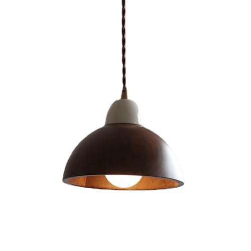 Plafonnier en bois industriel pour une ambiance de chambre chaleureuse E27