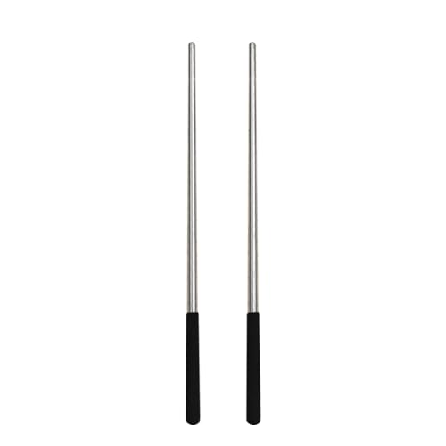 YHDOOR 2 PCS Winding Rods D 1/2 x L 16.75 Inch with Black Random Antiskid Handle Used for Garage Door Torsion Spring Silver YHSPR-2