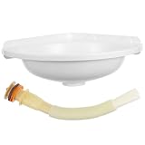 Gatuida Winziges Waschbecken: Kompaktes Wandwaschbecken – Mini-Eckwaschbecken mit schmalem Rand für Wohnungen – Schwebendes Waschbecken für Gästetoiletten und Camper