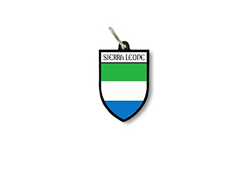 Porte cles clefs cle Drapeau Collection Ville Blason Sierra Leone
