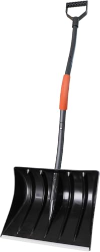 Large Capacity Snow Shovel - 48.5-Inch Durable Snow Removal Shovel with 16-Inch Wide Blade | Ergonomic Handle for Faster & Efficient Snow Clearing