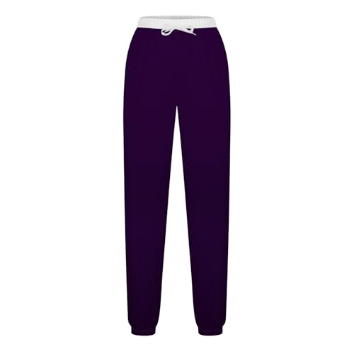 Womens Casual Athletic Cotton Long Sweatpants,Teen Girl Solid Color Cute Hiking Long Pants,Fall Trendy Clothes