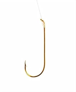 Eagle Claw 121W-6 Aberdeen Light Wire Snell Fishing Hook, 6 Piece (Gold)