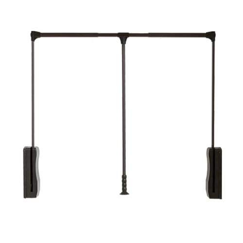 Tringle à vêtements rabattable pour armoire trop haute élévateur réglable marron 510mm