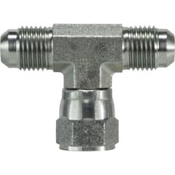 660024 Swivel Nut Branch Tee, 1-7/8 in JIC x 1-7/8 in JIC x 1-7/8 in Female JIC, Steel