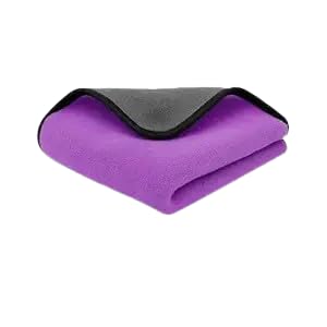 Image of NapkinKART Microfiber Cleaning Cloth - Ultra Soft, Highly Absorbent & Reusable | Lint-Free Multipurpose Towel for Car, Kitchen, Glass & Household Cleaning (Pack of 1 /Purple)