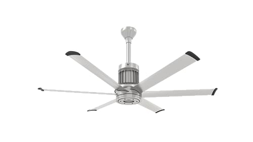Image of Big Ass Fans i6 60 inch Smart Indoor Ceiling Fan, SenseMe Technology, High Airflow Modern Ceiling Fan, WiFi App Control, Brushed Aluminum