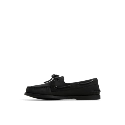 Sperry Mens Authentic Original 2-Eye Leather Boat Shoe Black 9