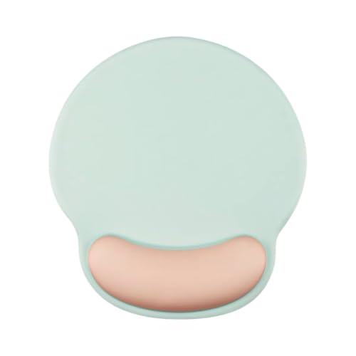 Image of Mouse Pad with Gel Wrist Rest Support, Ergonomic Mouse Cushion with Non Slip Rubber Base Mouse Pad for Laptop, Computer, Gaming, Office (Multicolor, Round)