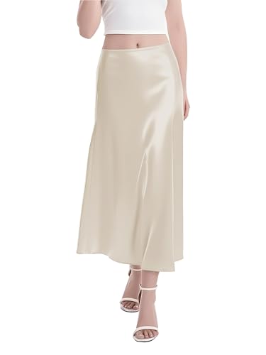 Jupe midi en satin fluide Urban CoCo pour femme élégante