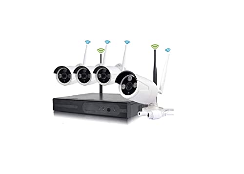 KIT COMPLETO VIDEOSORVEGLIANZA CON NVR DVR HD 4 TELECAMERE TELECAMERA WIFI IP P2P PERVIDEOSORVEGLIANZA INTERNO ESTERNO 720P CAM SPIA + OMAGGIO HARD DISK DA 500GB