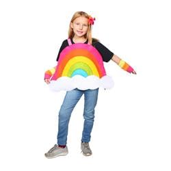 1053-T4-S Rainbow Costume for Tunic Arm Bands & Hair Clip - Size T4 Small